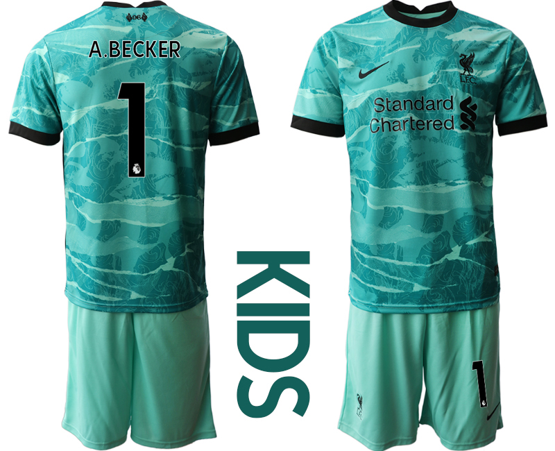 Youth 2020-2021 club Liverpool away #1 green Soccer Jerseys->liverpool jersey->Soccer Club Jersey